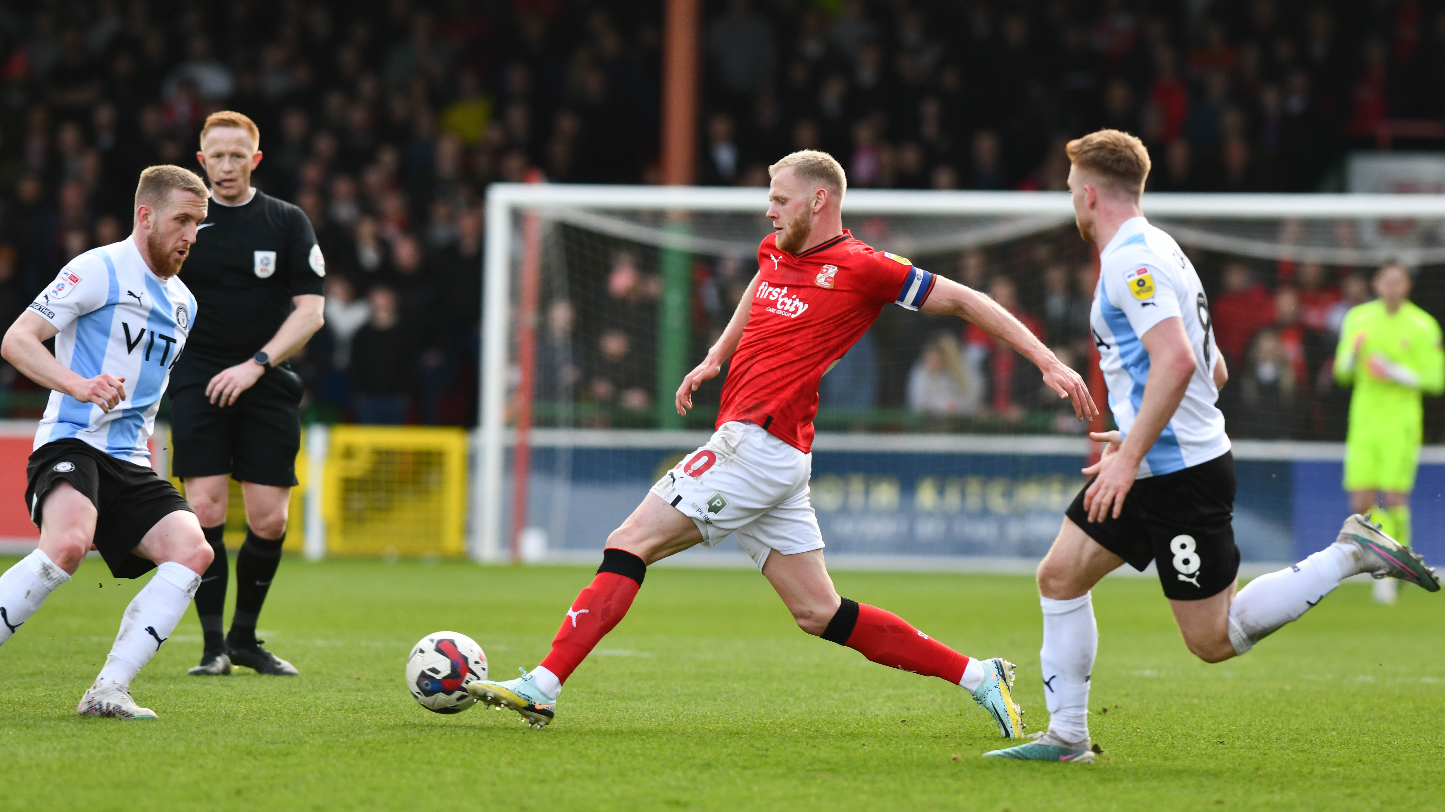 Frazer Blake-Tracy revealed the Swindon players had a bust up after defeat against Stockport